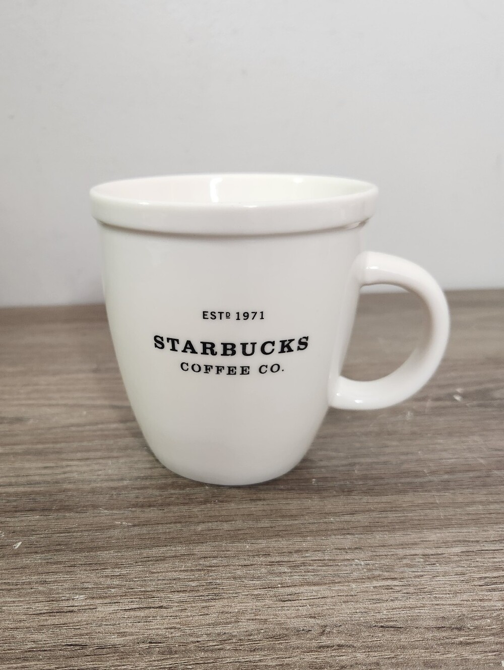 Starbucks 2001 Ceramic Barista Abbey Mug 6 oz  White Coffee Cup 30th Anniversary